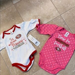NFL Team Apparel SF 49ers onesie Bodysuit set